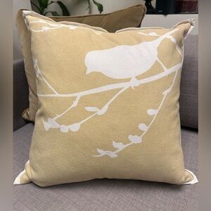 Bird on Cherry Blossom Branch Accent Pillow COVER ONLY #0916246